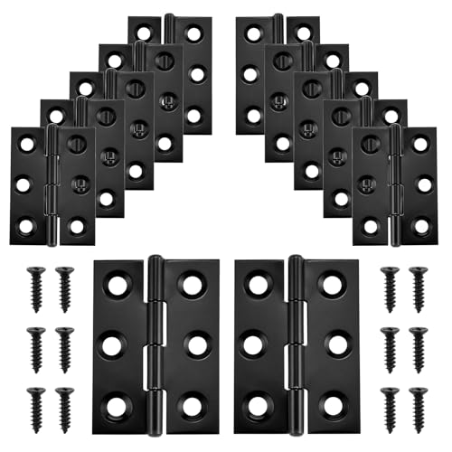 12 Pcs Small Door Hinges, 2 Inch Stainless Steel Mini Folding Butt Hinges - size: 2 Inch, 12Pcs