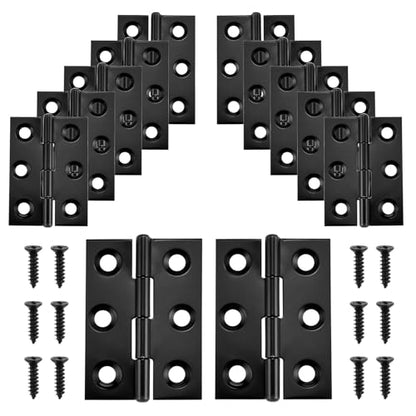 12 Pcs Small Door Hinges, 2 Inch Stainless Steel Mini Folding Butt Hinges - size: 2 Inch, 12Pcs