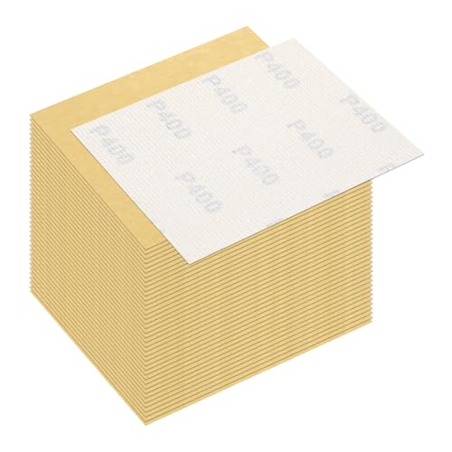 40 Pcs 400 Grit Sandpaper 4.5x5.5 Inch Sand Paper Alumina Abrasive - size: 4.5 x 5.5 Inch(400 Grit)