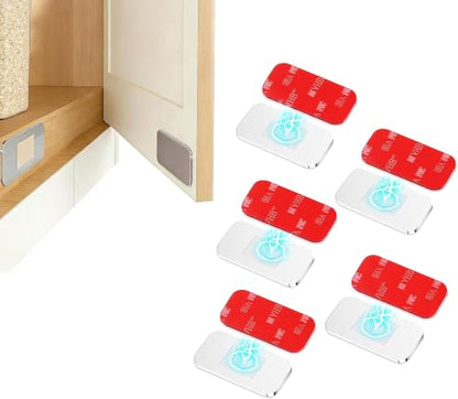 Cabinet Magnets for Closure, 5 Sets, 3M Adhesive, Ultra-Thin