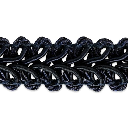 Gimp/Woven Braid Trim by The Yard (Navy Blue) - color: Navy Blue
