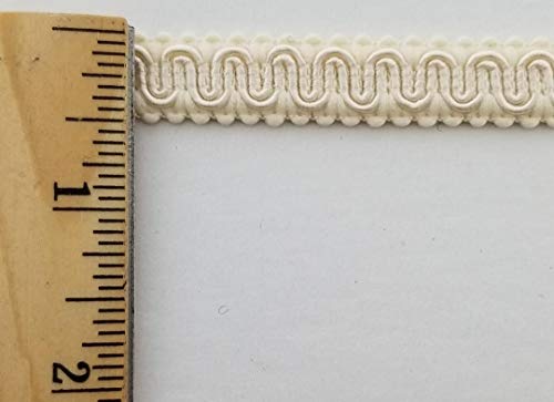 1/2" Scroll Braid Gimp w/Backing - 10 Continuous Yards - Many Color Options! (Oyster) - color: Oyster
