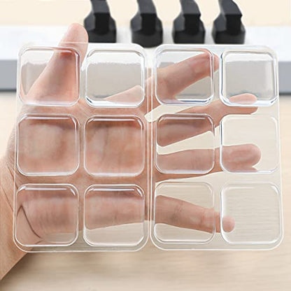 12 PCS Door Stopper Wall Protector, Clear Square - size: 4 cm Square (12 pcs)