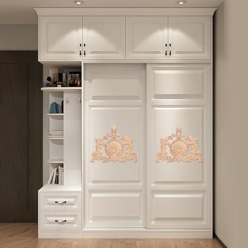 1Pc Center Wood Appliques Onlays Wooden Carved Decals Carvings - color: 1Pc