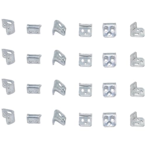 48 PCS Sofa Couch Spring Clips Furniture Upholstery Repair Kit, Ek Clips S Clip Spring Fasteners for Chair Couch Sofa Replacement Parts, 5 Holes, 7.9"x8.6" - size: 7.9"x8.6"-48PCS(NoScrews)