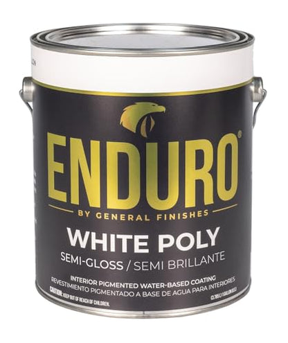General Finishes Water Based White Poly, 1 Gallon, Semi-Gloss - color: Semi-Gloss, size: 128 Fl Oz (Pack of 1)
