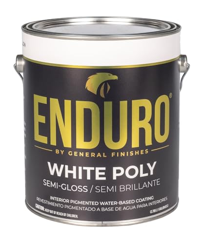 General Finishes Water Based White Poly, 1 Gallon, Semi-Gloss - color: Semi-Gloss, size: 128 Fl Oz (Pack of 1)