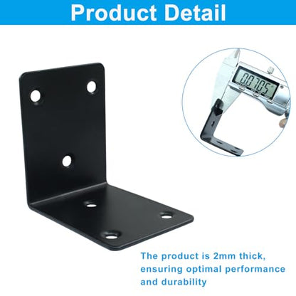 4Pcs 2.5" Black L Shaped Corner Bracket 65*65mm - style: 4Pcs 2.5" x 2.5"