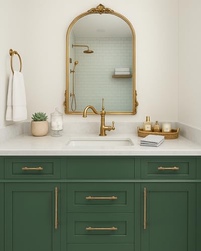 Antique Brass Cabinet Handles Kitchen Pulls 6.25 Inch 10 Pack - color: Antique Brass, size: Handle - 6-1/4"/160MM Hole Center
