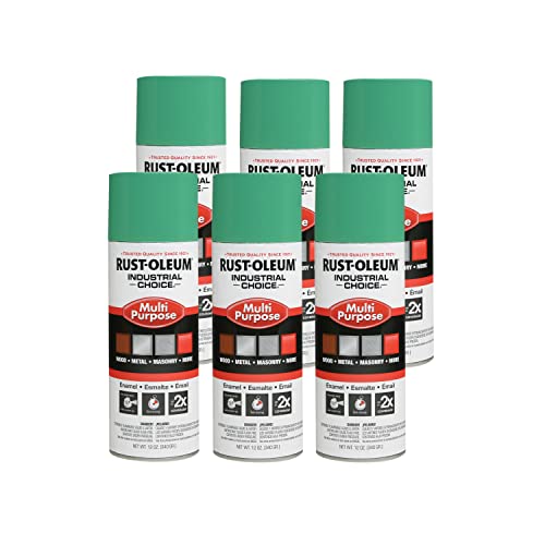 Rust-Oleum Multi-Purpose Enamel Spray Paint, OSHA Safety Green, 12oz, 6pk - color: Safety Green