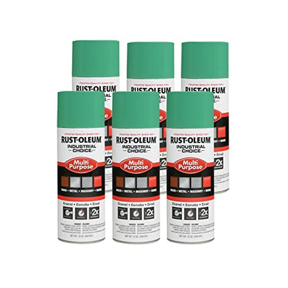 Rust-Oleum Multi-Purpose Enamel Spray Paint, OSHA Safety Green, 12oz, 6pk - color: Safety Green
