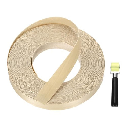 uxcell 3/4" x 49 ft Wood Edge Banding Pre-Glued Iron On Edging Strip Birch - color: Birch, size: 3/4" x 49 ft