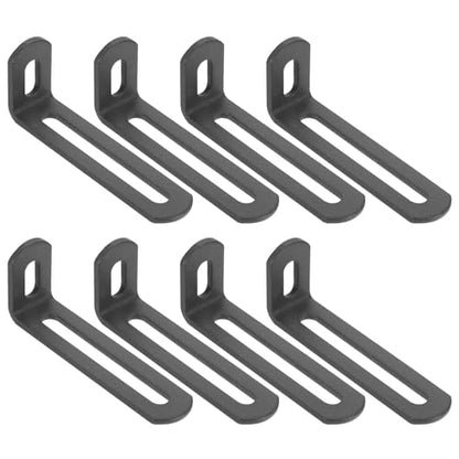 uxcell 8 Pcs Adjustable Right Angle Brackets 3.1"x1.2"x0.7" Deep Grey - color: Deep Grey, size: 3.1"x1.2"x0.7"