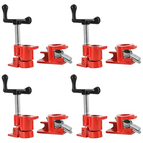 FLK Tech 4 Pack Wood Gluing Pipe Clamp Fixture for 1/2 Inch Pipe - size: 1/2"