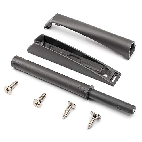 Magnetic Push Open Latches for Cabinet Doors 10 Pack Dark Grey Recessed Cabinet Doors Push to Open Cabinet Hardware Kitchen Push Touch Release Latches - color: dark grey 10 pack