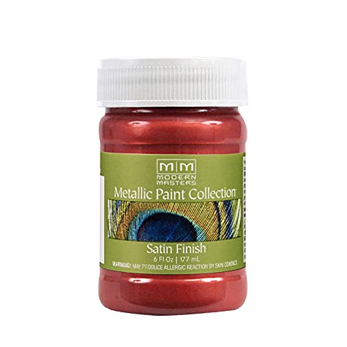 Modern Masters Satin Sashay Red Metallic Paint - color: Satin Sashay Red, size: 6 Fl Oz (Pack of 1)