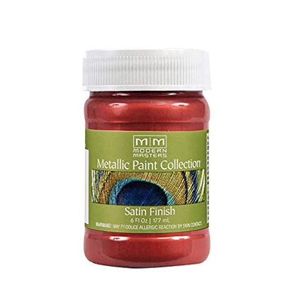 Modern Masters Satin Sashay Red Metallic Paint - color: Satin Sashay Red, size: 6 Fl Oz (Pack of 1)