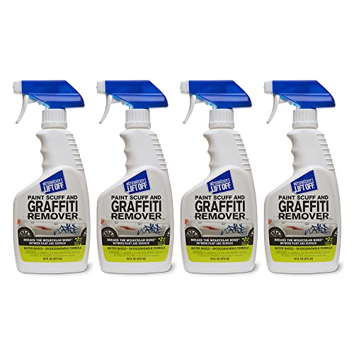 Motsenbocker’s Lift Off 45406-4PK 16-Ounce Paint Scuff and Graffiti Remover Easily Removes Paint Scuffs, Spray Paint, Acrylic from Multiple Surfaces Vehicles, Brick, Boats, Concrete, Pack of 4 , white - size: 16 Fl Oz (Pack of 4)