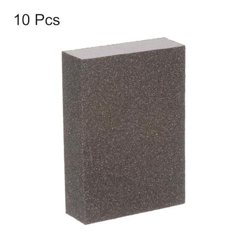 HARFINGTON 10pcs Medium Grit Sanding Sponge Blocks 180-240 Grit Foam Sanding Block for Polishing Kitchen Metal Wood Drywall, 100x70x25mm - size: 180-240 Grit