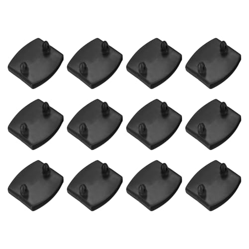 uxcell 12Pcs 50mmx9mm Plastic Bed Slat Center Caps Bed Slat Cover Black - color: Black, size: 50mm x 9mm