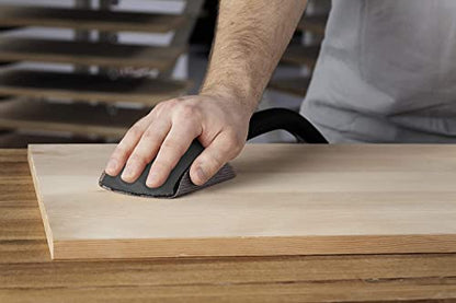 Mirka Roundy Hand Sanding Block for 6 in Hook and Loop Discs, Vacuum-Ready