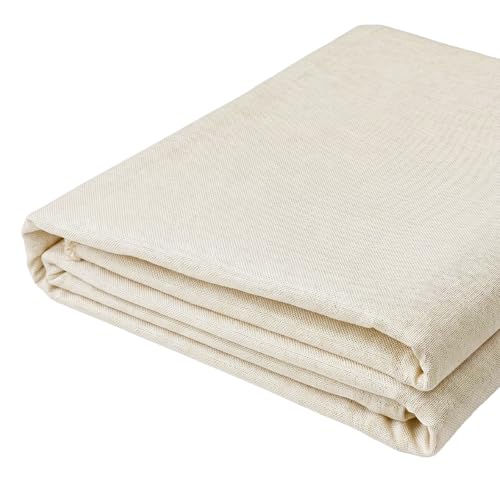 LaSilk- Premium Upholstery Fabric by the Yard, 57" Wide Thicken Faux Linen Fabric for Couch, Sofa, Chair, Pillow Cover (Beige, 3 Yard) - color: Beige, size: 3 yard