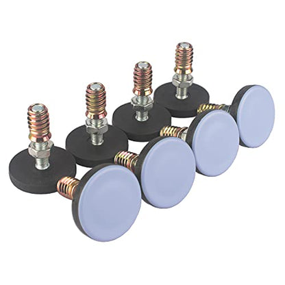 Furniture Leveler PTFE(Teflon) Bottom(50mm Large Base),Thread Shank(3/8-16) Adjust Pads,Table/Chair/Cabinet/Sofa Medium Adjustable Legs Leveling,Nuts Installation and Floor Protection(8 Pack) - size: 50mm Base 3/8-16 x 2", 8 Pack