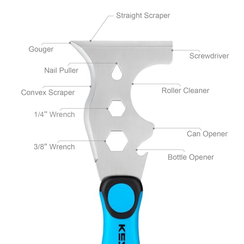 KEZERS 13-In-1 Painter’s Tool, 3" Stainless Steel Putty Knife Scraper