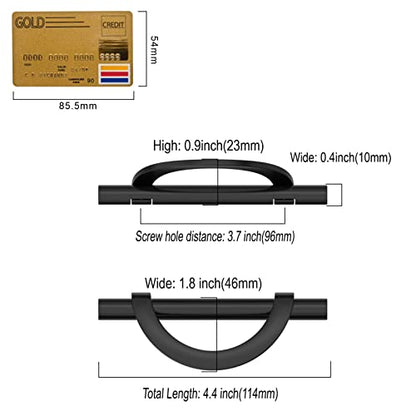 Amerdeco 10 Pack Matte Black Cabinet Pulls 3.75 Inch(96MM) Hole Centers Kitchen Cabinet Handles Hardware Kitchen Handles for Cabinets Cupboard Handles Drawer Pulls - color: Matte Black, size: 3.75"/96MM Hole Center, style: 10 Pack