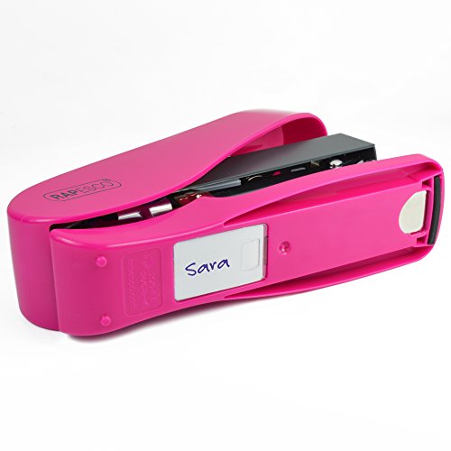 Rapesco 1468 Luna Less Effort Stapler, 50 Sheet Capacity, Hot Pink - style: Compact, Ergonomic