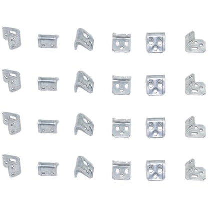 24 PCS Sofa Couch Spring Clips Furniture Upholstery Spring Clips Repair Kit, Ek Clips S Clips for Chair Couch Sofa Replacement Parts, 5 Holes, 7.9"x8.6" - size: 7.9"x8.6"-24PCS(NoScrews)