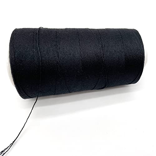 Thick Polyester Thread for Wig Making & Hair Extension Sewing, Black, 3 Pcs Curved Needles - color: Black