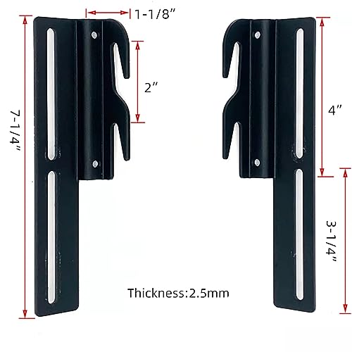 ZhouDaShu Headboard Adapter Brackets, Bed Frame Hooks, Headboard Brackets for Metal Bed Frame, Headboard Attachment Kit, 2Pcs Hook on Bed Frame, Headboard Connectors for Full to Queen - style: Headboard Hooks-2 Pcs