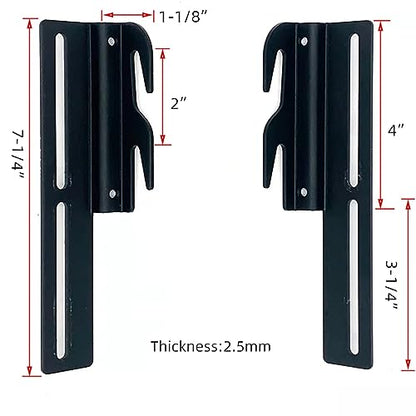 ZhouDaShu Headboard Adapter Brackets, Bed Frame Hooks, Headboard Brackets for Metal Bed Frame, Headboard Attachment Kit, 2Pcs Hook on Bed Frame, Headboard Connectors for Full to Queen - style: Headboard Hooks-2 Pcs