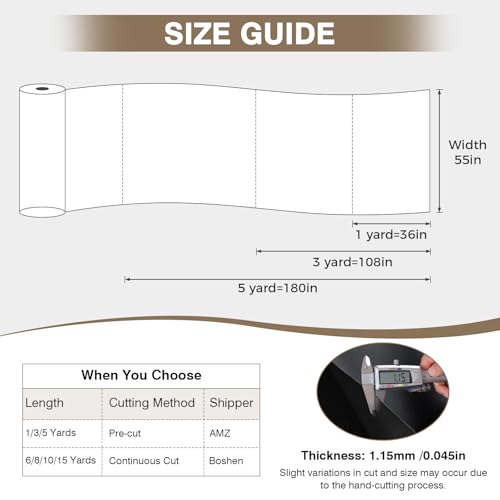 Faux Leather Fabric by The Yard, 55" W Marine Vinyl Fabric, Black-1 Yard - color: Black, size: 1 Yard Pre-cut