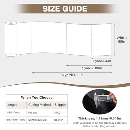 Faux Leather Fabric by The Yard, 55" W Marine Vinyl Fabric, Black-5 Yards - color: Black, size: 5 Yards Pre-cut
