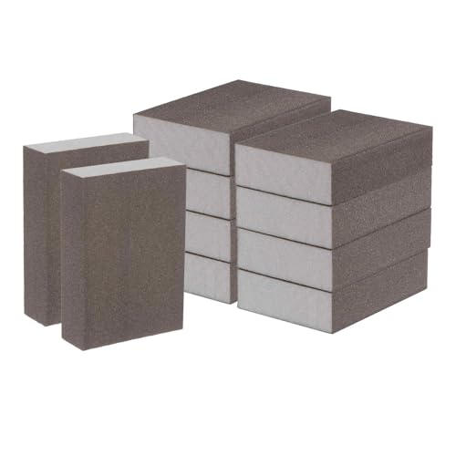 HARFINGTON 10pcs Superfine Sanding Sponge Blocks 800-1000 Grit Foam Sanding Block for Polishing Kitchen Metal Wood Drywall, 100x70x25mm - size: 800-1000 Grit