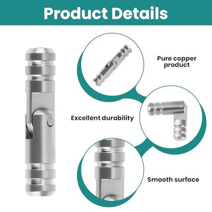 Barrel Hinges for Wooden Boxes, Silver, 0.16 x 0.79 in, 25-Pack - color: 25 Pcs Silver(0.16x0.79)