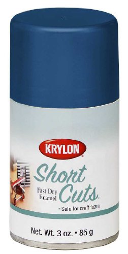 Krylon KSCS034 Short Cuts Aerosol Spray Paint, 3-Ounce, Ocean Blue - color: Ocean Blue, style: Aerosol