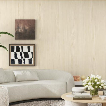 48"x78.7" Beige Wood Wallpaper Peel and Stick Contact Paper for Cabinets - color: Beige, size: 48" x 78.7"