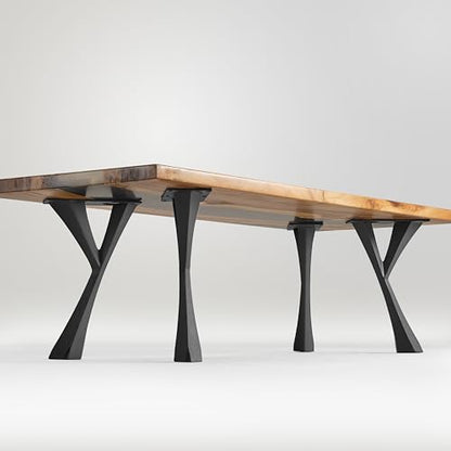 Flowyline 16" H 115 Yami Handcrafted Black Metal Legs for Bench & Coffee Table
