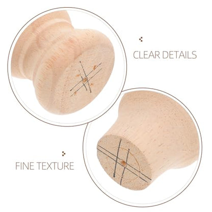 4pcs Solid Wood Furniture Legs Carved Round Sofa Feet Cabinet Wooden Legs for Couch 6x12cm Unfinished Hardwood Replacement Parts for Home Furniture