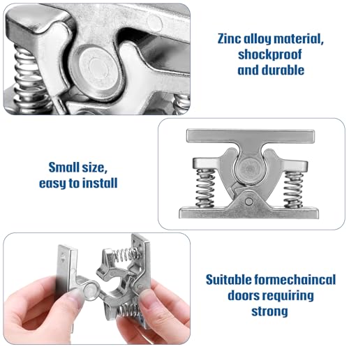 Relaxweex 2 Pcs RV Door Catch Trailer Door Latch Zinc Alloy Trailer Doors Latch Spring Loaded Double Roller Catch Easy to Lock Stop for Trailers Boat Garage Garden Bedroom Cabinet Home Use