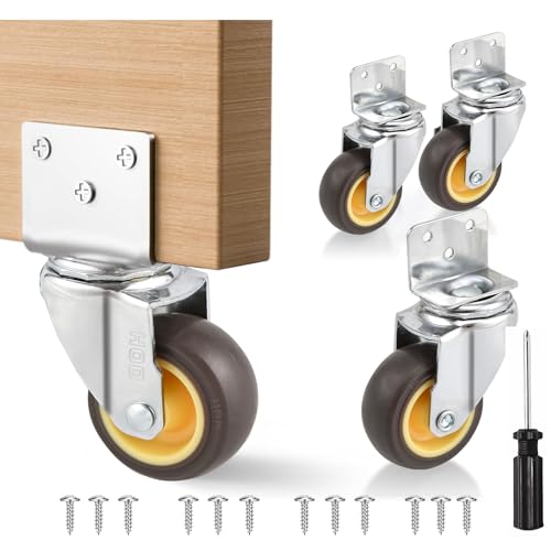 HOD 2" Side Mount Casters Set of 4, L-Shaped 360° Swivel - style: 2-inch Swivel
