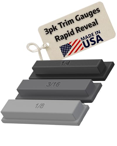 Rapid Reveal - Trim Reveal Tool Set - 1/8", 3/16", 1/4" - Precision Trim Gauges - Door Reveal Tools - Durable ABS Plastic - Accurate Jamb Marking - Finish Carpentry DIY - Made in The USA (3 Pack) - size: 3 Pack (1/8 Inch, 3/16 Inch, 1/4 Inch)