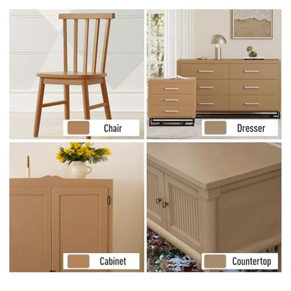 DWIL Acrylic Wood Paint for Furniture - Semi-Gloss Paint for Wood Surface Renovation, Non-Toxic & Odorless, Eco-Friendly & Healthy (32oz, Matte Walnut Shell Brown) - color: Matte Walnut Shell Brown
