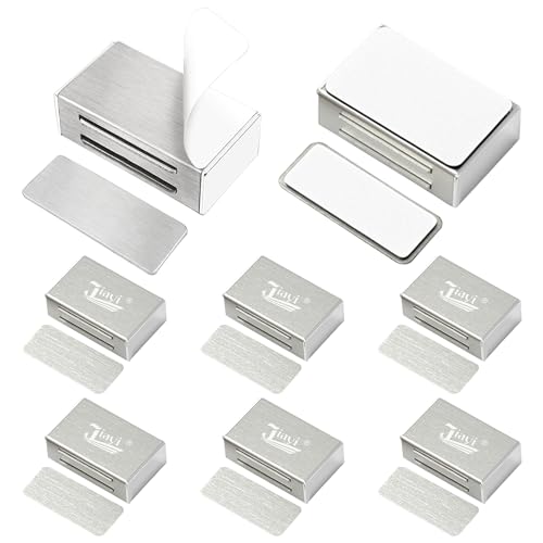 Jiayi Cabinet Magnets Adhesive Door Magnetic Latches - color: Silver, size: Small- 8 Pack
