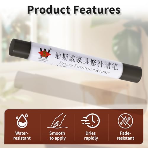 Wood Filler Sticks, Black Oak, Scratch Repair Crayons - color: Black Oak