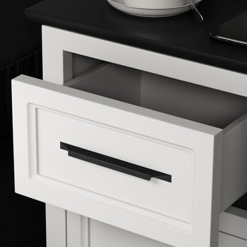 Peaha 25 Pack 3-3/4 Inch Hole Center Black Kitchen Cabinet Handles - color: Black-25pack, size: 3-3/4in Hole Centers