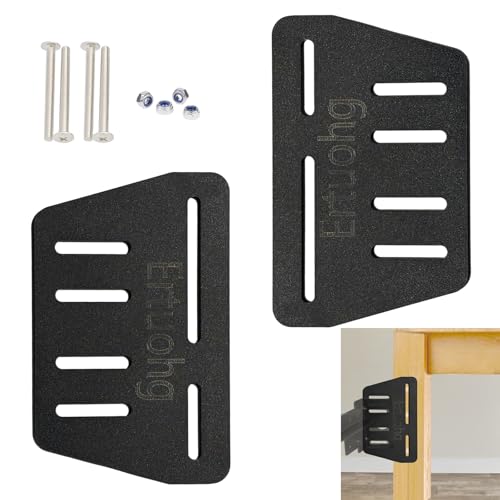 Ertuohg 2Pcs Bed Frame Adapter for Headboard Extra, Bed Frame Adapter/Connector Plate, Bed Modification Plate, Headboard Attachment Kit for Queen, King and Full Size Beds
